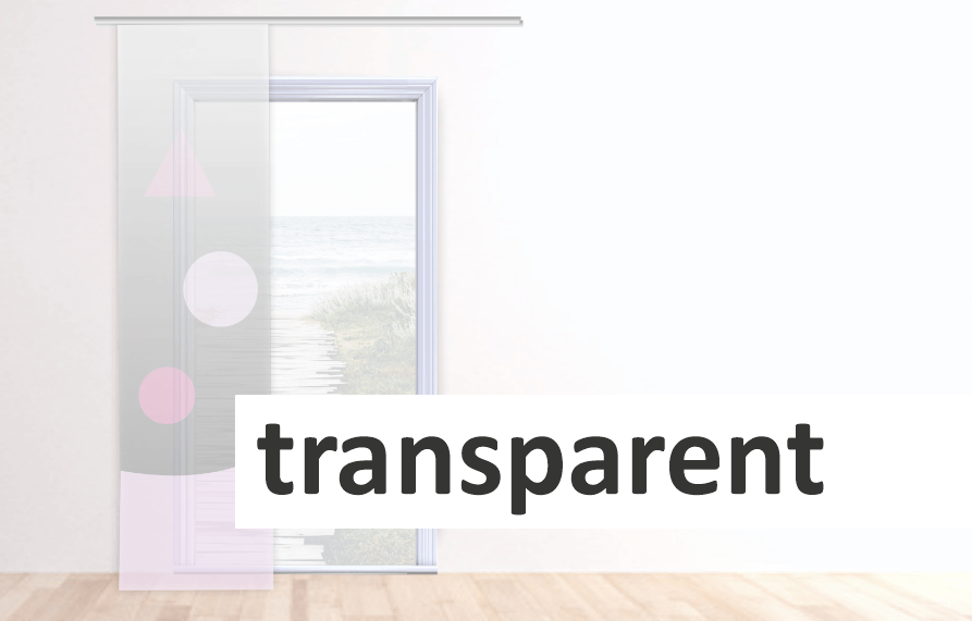 Flächenvorhang 180 cm transparent