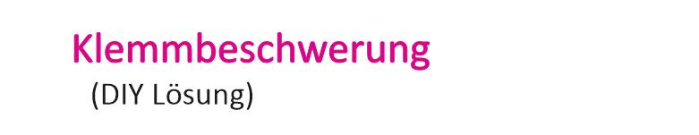 Klemmbeschwerung 