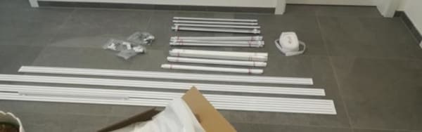 Piccolo Flächenvorhangschiene ausgepackt