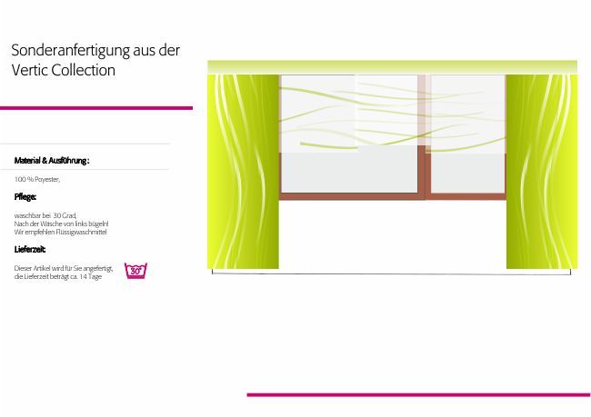 Fertiger Vorschlag für Kunden mit Gardine