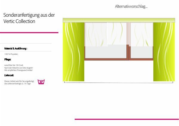 Vorschlag für Kunden Flächenvorhang