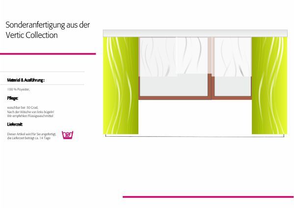 Vorschlag an den Kunden für Vorhänge