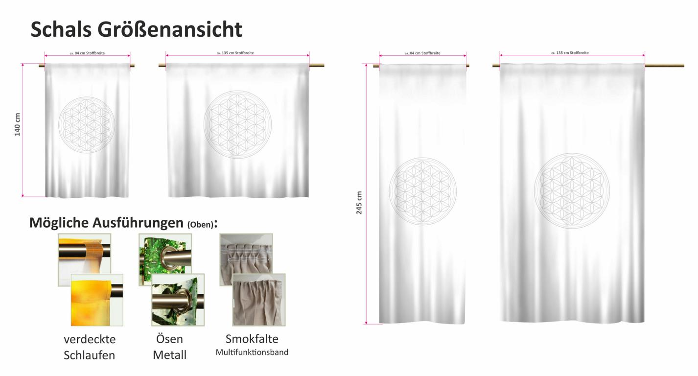 Schlaufenschal Vorhang Ösenschal Blume des Lebens