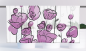 Preview: Cafehausgardine - Summer brombeere