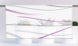 Preview: Cafehausgardine - Wave mixed brombeere grey