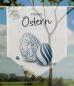 Preview: Ostern-moderna-blue, Scheibenhänger spitz
