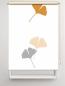 Preview: Rollo Ginkgo folorium curry-uni, Motivrollo, Rollo mit Druck, Fotorollo, bedrucktes Rollo, Fensterrollo,verdunkelndes Rollo, Sonnenschutz Rollo