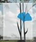 Preview: Scheibenhänger Gingko blue three-rechteckig,