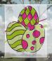 Preview: Scheibenhänger Easter paint mix green - magenta rechteckig