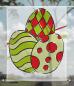 Preview: Scheibenhänger  Easter paint mix green - red rechteckig