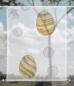 Preview: Scheibenhänger transparent eastereggs modern gold grey 1 rechteckig