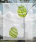 Preview: Scheibenhänger transparent eastereggs modern green grey 1 rechteckig