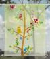 Preview: Scheibenhänger transparent Kids Birds green eckig