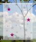 Preview: Scheibenhänger Sternchen grey magenta - rechteckig,