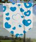 Preview: Scheibenhänger Love blue voile transparent