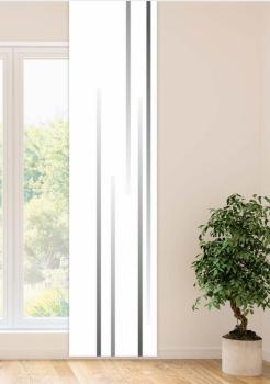 Preview: Linien modern auf Gardinen und Schiebevorhang grau und schwarz