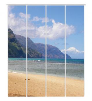 Preview: Flächenvorhang Napalicoast 4er, Schiebegardine, Set 4tlg