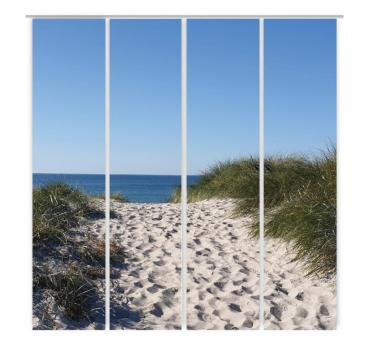 Flächenvorhang Der Weg ist das Ziel 4er, Schiebegardine, Set 4tlg