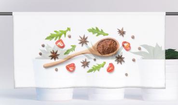 Cafehausgardine - Küchenfreuden-Anis