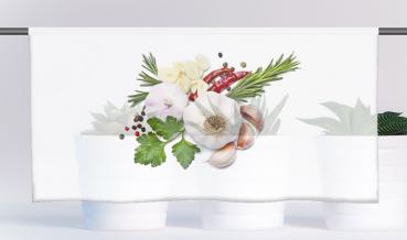Cafehausgardine - Küchenfreuden-Knoblauch