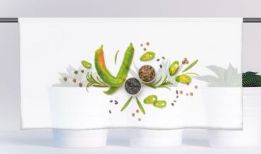 Cafehausgardine - Küchenfreuden-Peperoni