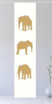 Flächenvorhang Elephant - gold