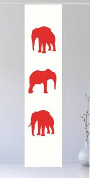 Flächenvorhang Elephant - red