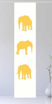 Flächenvorhang Elephant - yellow