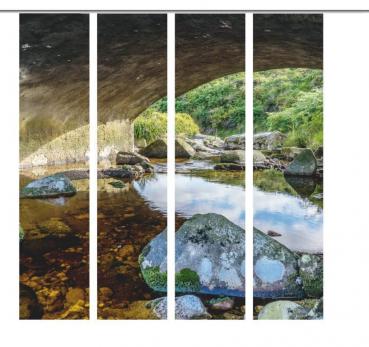 Preview: Brücke in Connemara 4er, Flächenvorhang, Set 4tlg