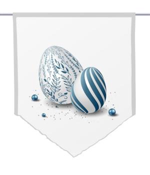 Preview: Ostern-moderna-Xtra-blue, Scheibenhänger spitz
