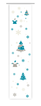 Meine-Weihnachten-türkis-2, Flächenvorhang Einzel