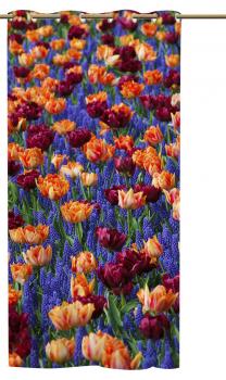 Ösenschal flowers Ösenvorhang