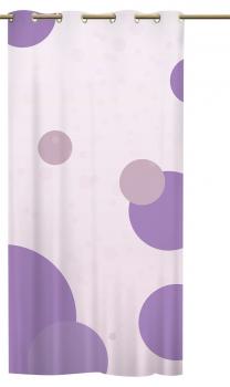 Ösenschal kreise violett Ösenvorhang