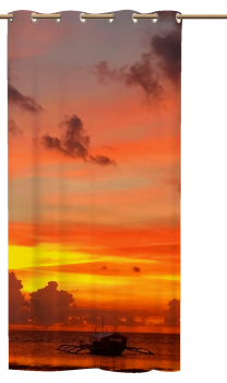 Ösenschal Brennende Wolken 1 - Ösenvorhang