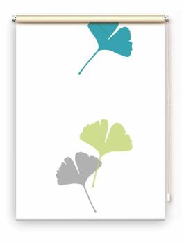 Rollo Ginkgo folorium apfel-türkis , Motivrollo, Rollo mit Druck, Fotorollo, bedrucktes Rollo, Fensterrollo,verdunkelndes Rollo, Sonnenschutz Rollo