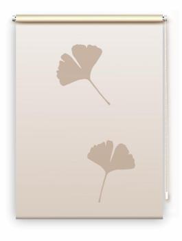 Rollo Ginkgo folorium cappuccino 2 , Motivrollo, Rollo mit Druck, Fotorollo, bedrucktes Rollo, Fensterrollo,verdunkelndes Rollo, Sonnenschutz Rollo