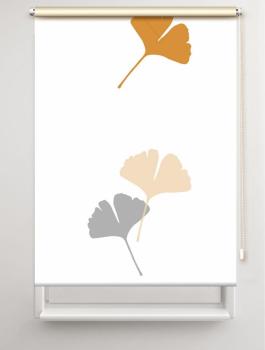 Rollo Ginkgo folorium curry-uni, Motivrollo, Rollo mit Druck, Fotorollo, bedrucktes Rollo, Fensterrollo,verdunkelndes Rollo, Sonnenschutz Rollo
