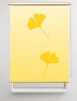 Rollo Ginkgo folorium gelb 2  , Motivrollo, Rollo mit Druck, Fotorollo, bedrucktes Rollo, Fensterrollo,verdunkelndes Rollo, Sonnenschutz Rollo