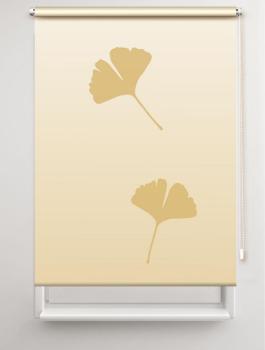 Rollo Ginkgo folorium gold 2  , Motivrollo, Rollo mit Druck, Fotorollo, bedrucktes Rollo, Fensterrollo,verdunkelndes Rollo, Sonnenschutz Rollo
