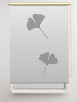 Rollo Ginkgo folorium grey 2 , Motivrollo, Rollo mit Druck, Fotorollo, bedrucktes Rollo, Fensterrollo,verdunkelndes Rollo, Sonnenschutz Rollo