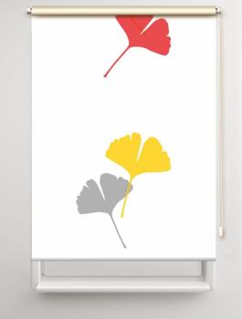 Rollo Ginkgo folorium red-yellow , Motivrollo, Rollo mit Druck, Fotorollo, bedrucktes Rollo, Fensterrollo,verdunkelndes Rollo, Sonnenschutz Rollo