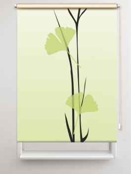 Rollo Ginkgo dark apfel, Motivrollo, Rollo mit Druck, Fotorollo, bedrucktes Rollo, Fensterrollo,verdunkelndes Rollo, Sonnenschutz Rollo