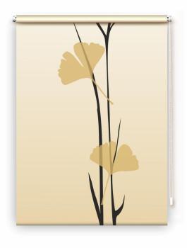 Rollo Ginkgo dark gold, Motivrollo, Rollo mit Druck, Fotorollo, bedrucktes Rollo, Fensterrollo,verdunkelndes Rollo, Sonnenschutz Rollo