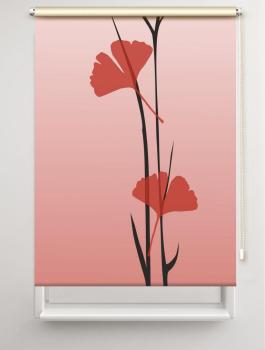 Rollo Ginkgo dark pfeffer, Motivrollo, Rollo mit Druck, Fotorollo, bedrucktes Rollo, Fensterrollo,verdunkelndes Rollo, Sonnenschutz Rollo