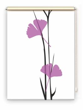 Rollo Ginkgo lila , Motivrollo, Rollo mit Druck, Fotorollo, bedrucktes Rollo, Fensterrollo,verdunkelndes Rollo, Sonnenschutz Rollo
