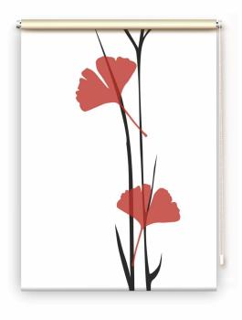 Rollo Ginkgo pfeffer, Motivrollo, Rollo mit Druck, Fotorollo, bedrucktes Rollo, Fensterrollo,verdunkelndes Rollo, Sonnenschutz Rollo