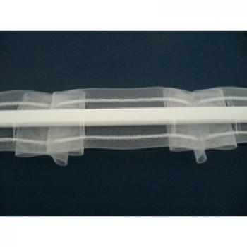 Preview: Vitragenstangenfaltenband transparent