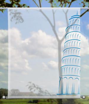 Scheibenhänger Pisa blue - rechteckig, Beschw.