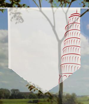 Scheibenhänger Pisa red voile transparent