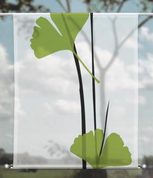 Scheibenhänger transparent Ginkgo green two- rechteckig